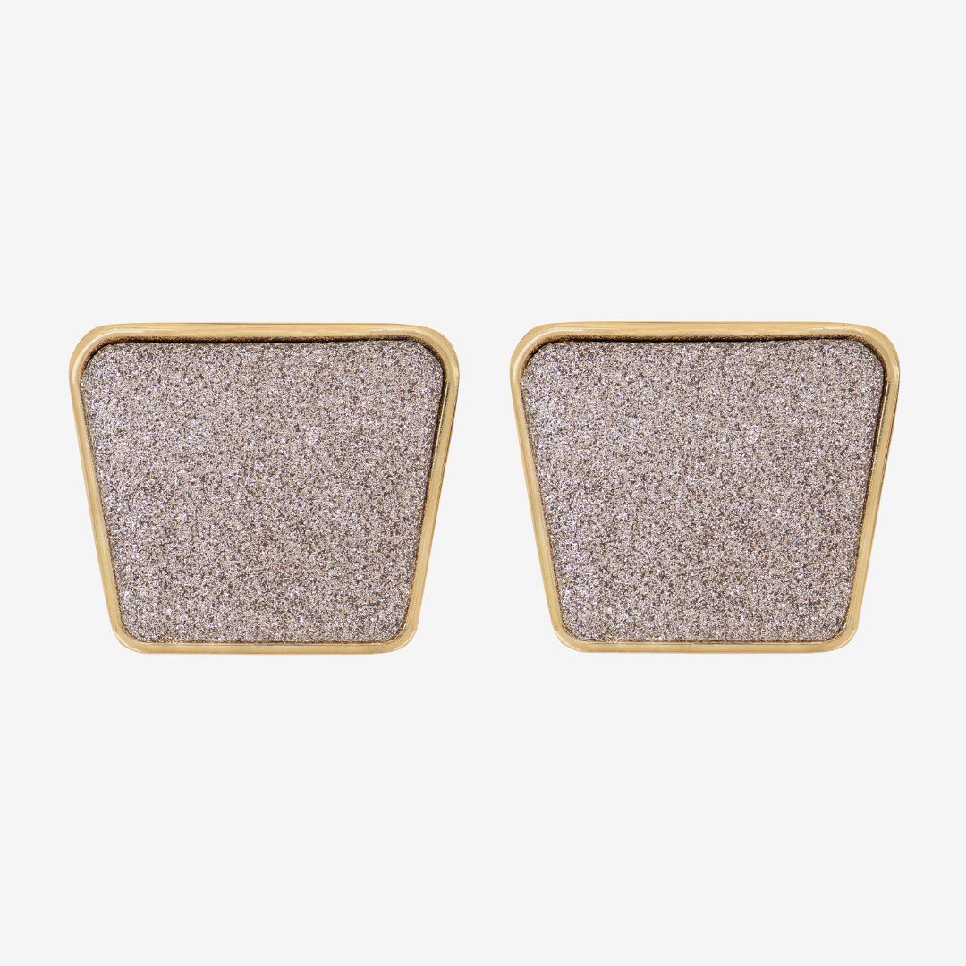 Gold Glitter Shoe Clips
