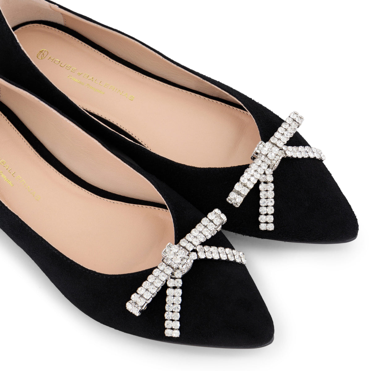 Silver Rhinestone Bow Shoe Clips
