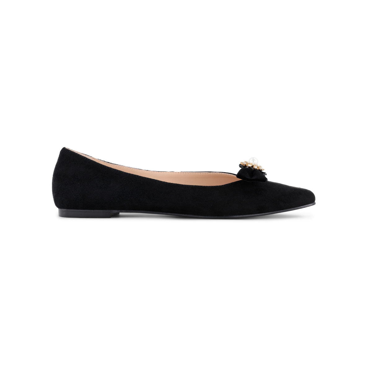 Black Bow Pearl Shoe Clips